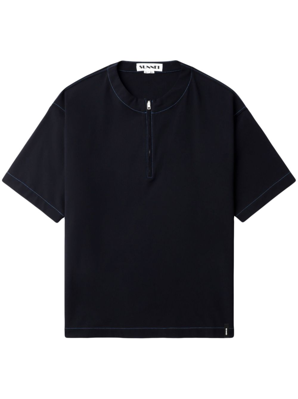 Sunnei logo-patch T-shirt - Blue von Sunnei