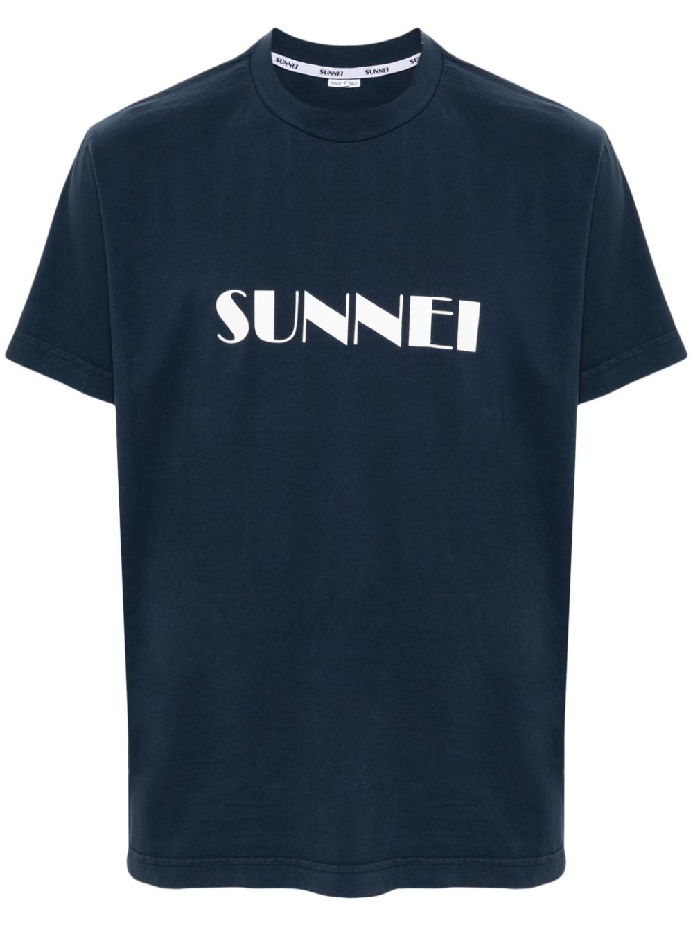 Sunnei logo-print cotton T-shirt - Blue von Sunnei