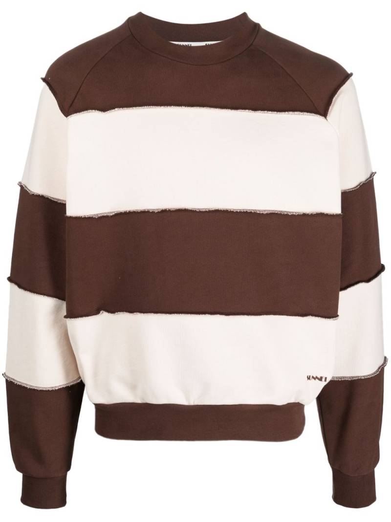 Sunnei logo-print cotton sweatshirt - Brown von Sunnei