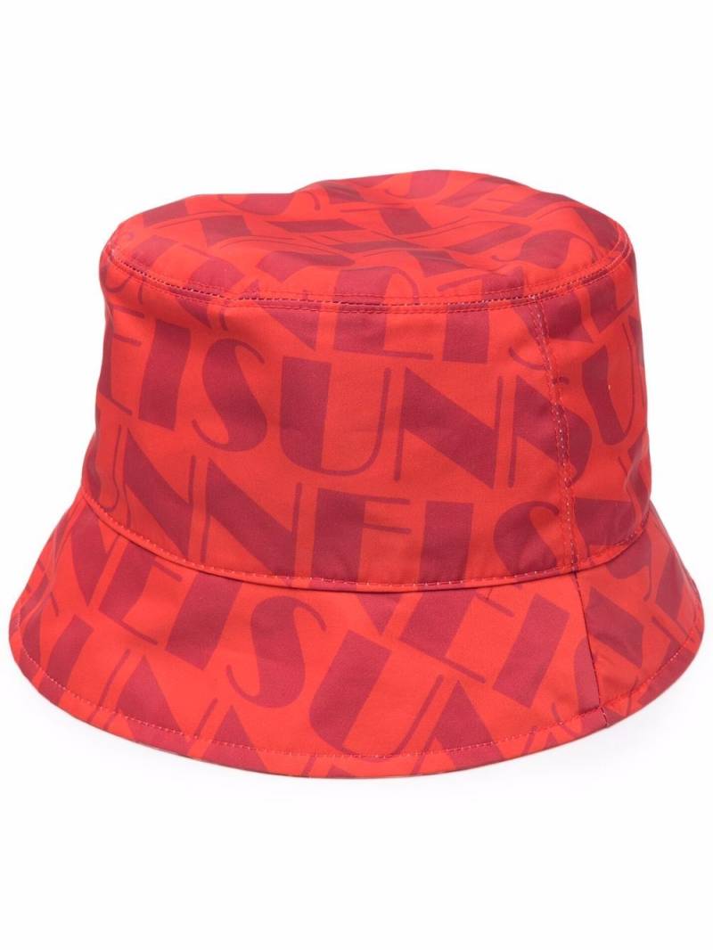 Sunnei logo-print reversible bucket hat - Red von Sunnei