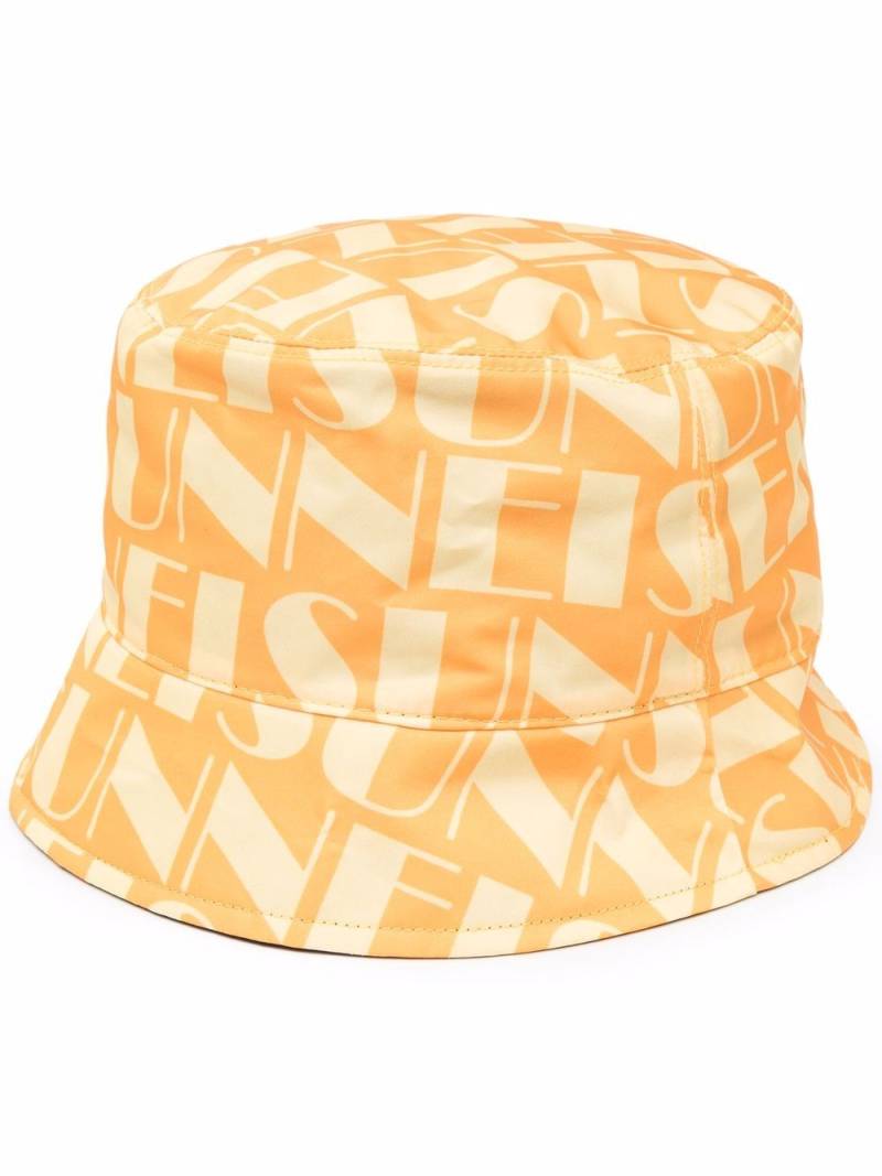 Sunnei logo-print reversible bucket hat - Yellow von Sunnei