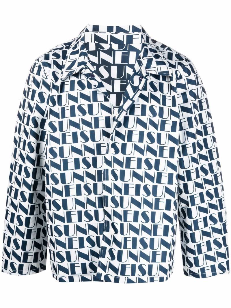 Sunnei logo-print reversible jacket - Blue von Sunnei