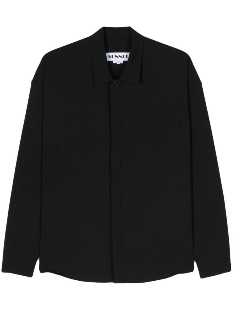 Sunnei logo-tag knitted shirt - Black von Sunnei