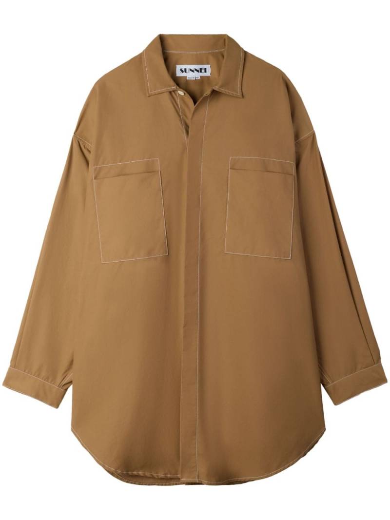 Sunnei oversized shirt - Brown von Sunnei