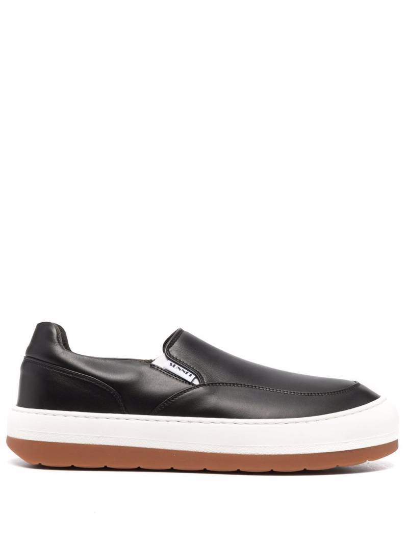 Sunnei panelled slip-on leather sneakers - Black von Sunnei