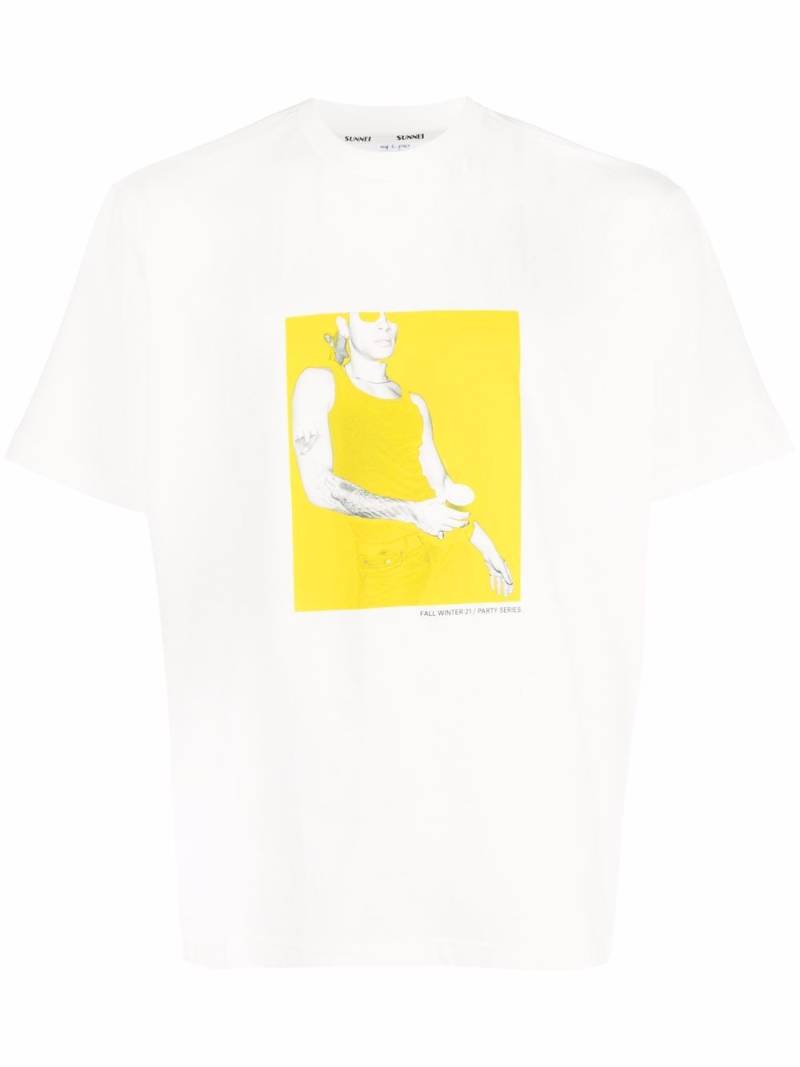 Sunnei photograph-print cotton T-shirt - White von Sunnei