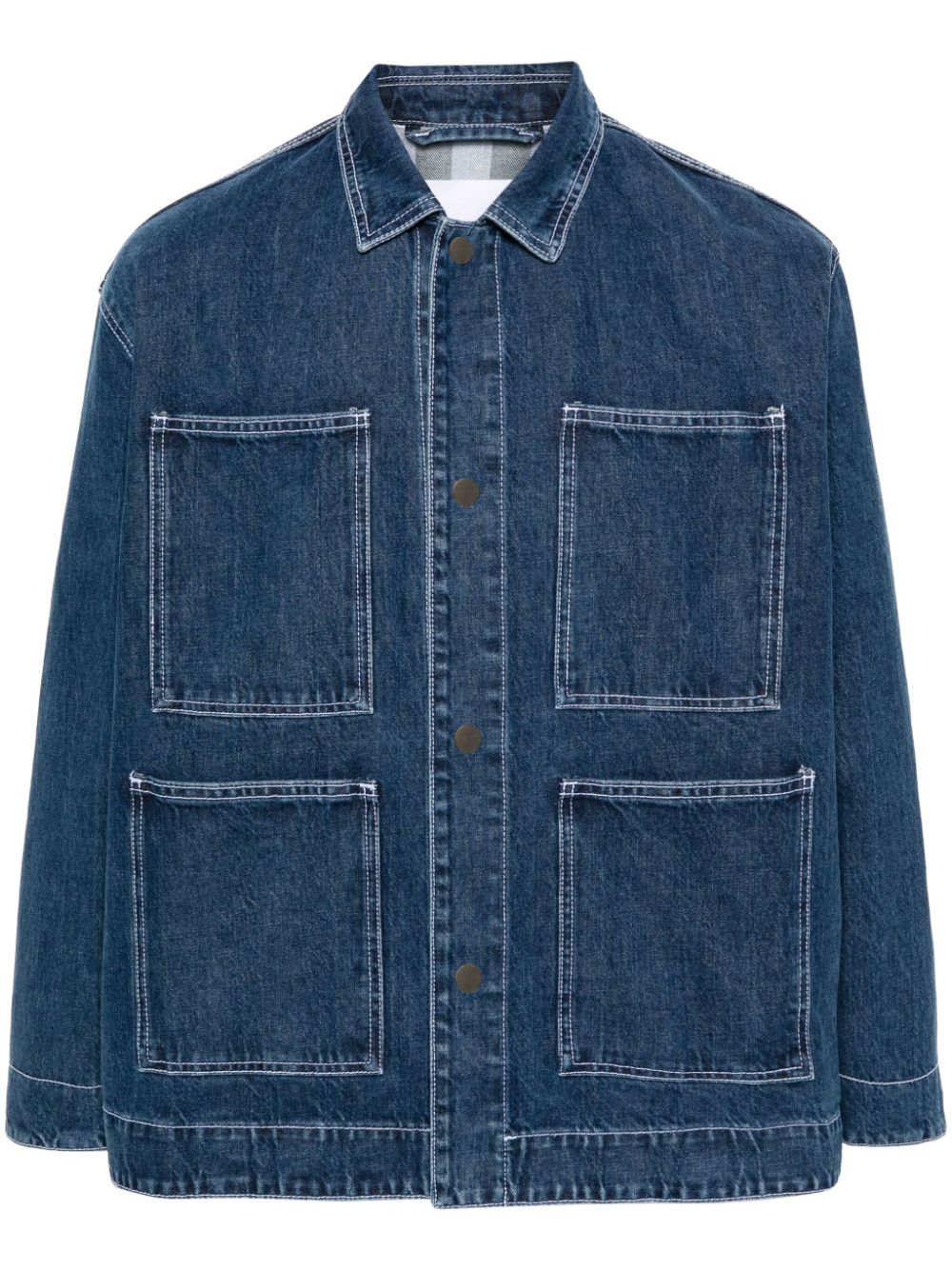 Sunnei press-stud denim shirt jacket - Blue von Sunnei