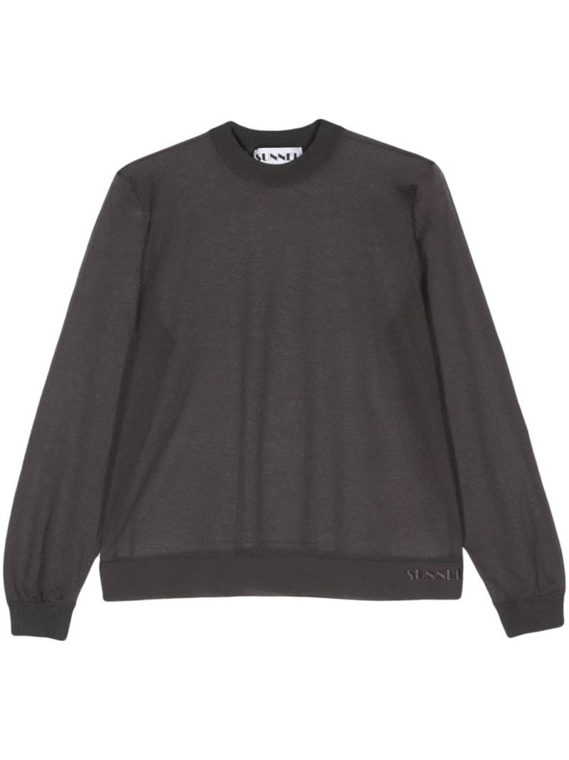 Sunnei semi-sheer fine-knit jumper - Grey von Sunnei