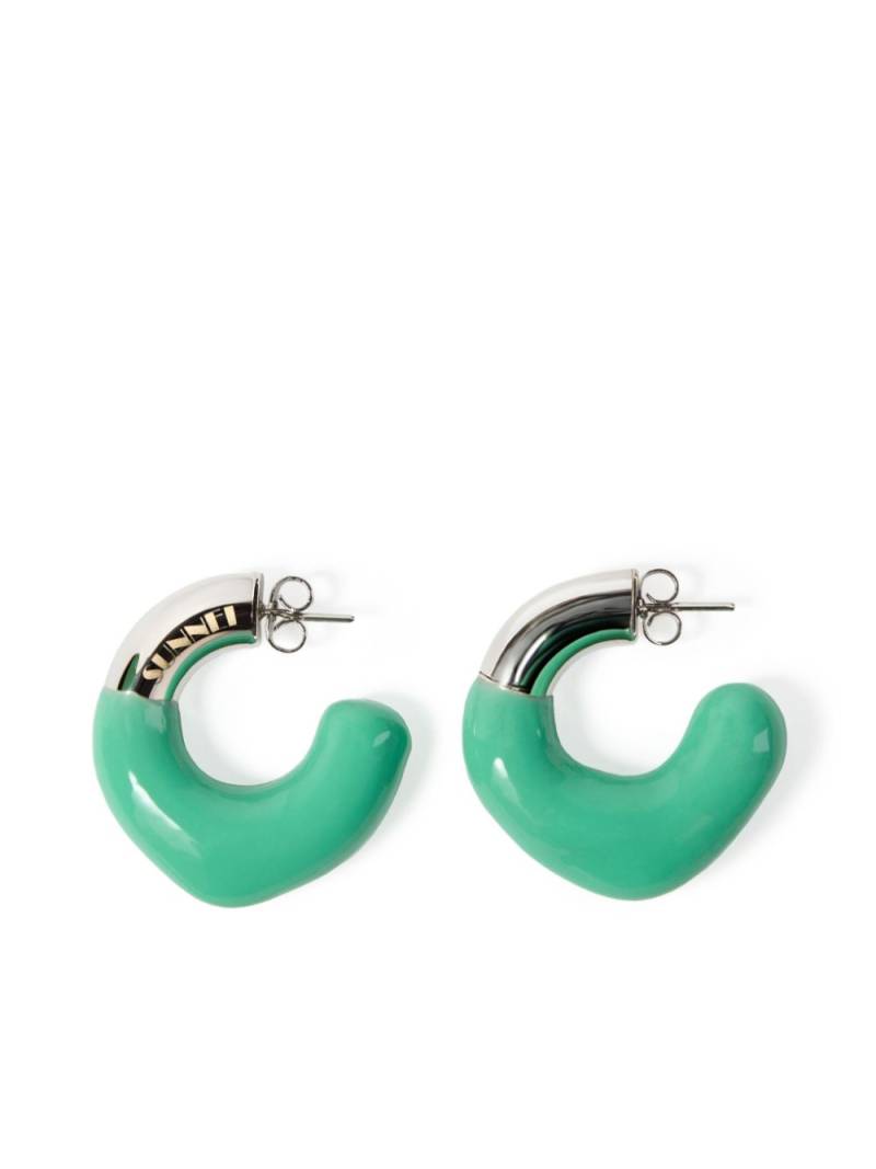 Sunnei small rubberised earrings - Silver von Sunnei