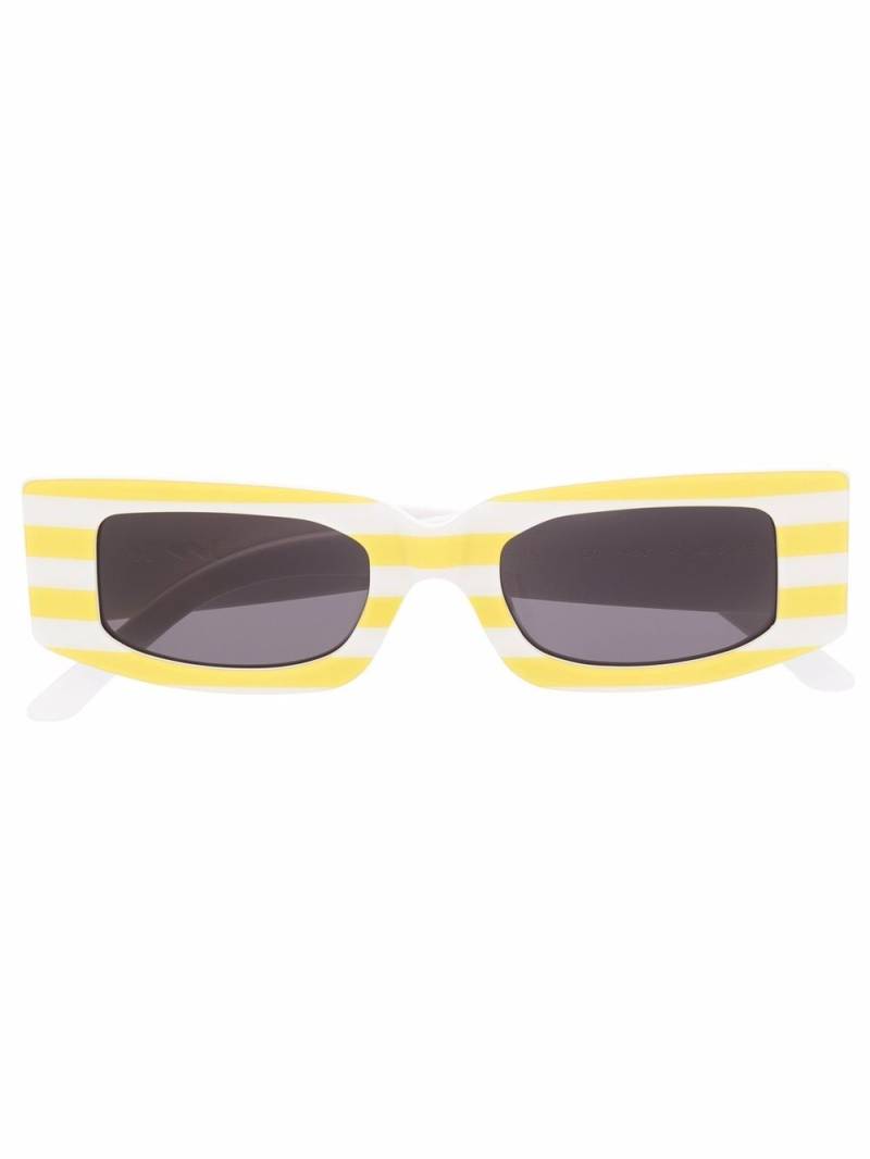 Sunnei square-frame striped sunglasses - Yellow von Sunnei