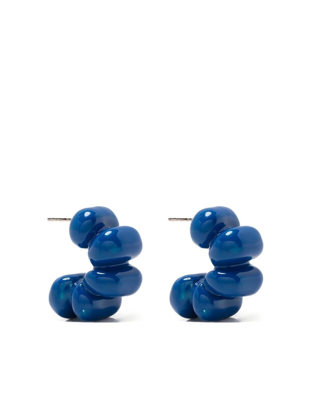 Sunnei statement hoop earrings - Blue von Sunnei