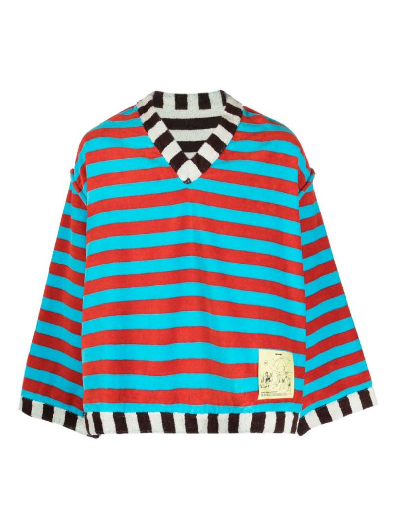 Sunnei stripe-print long-sleeved top - Blue von Sunnei