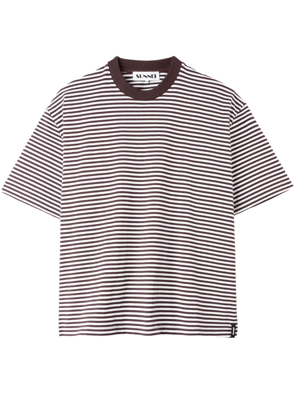 Sunnei striped cotton T-shirt - White von Sunnei