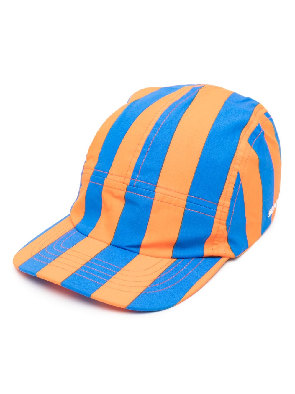 Sunnei striped cotton baseball cap - Orange von Sunnei