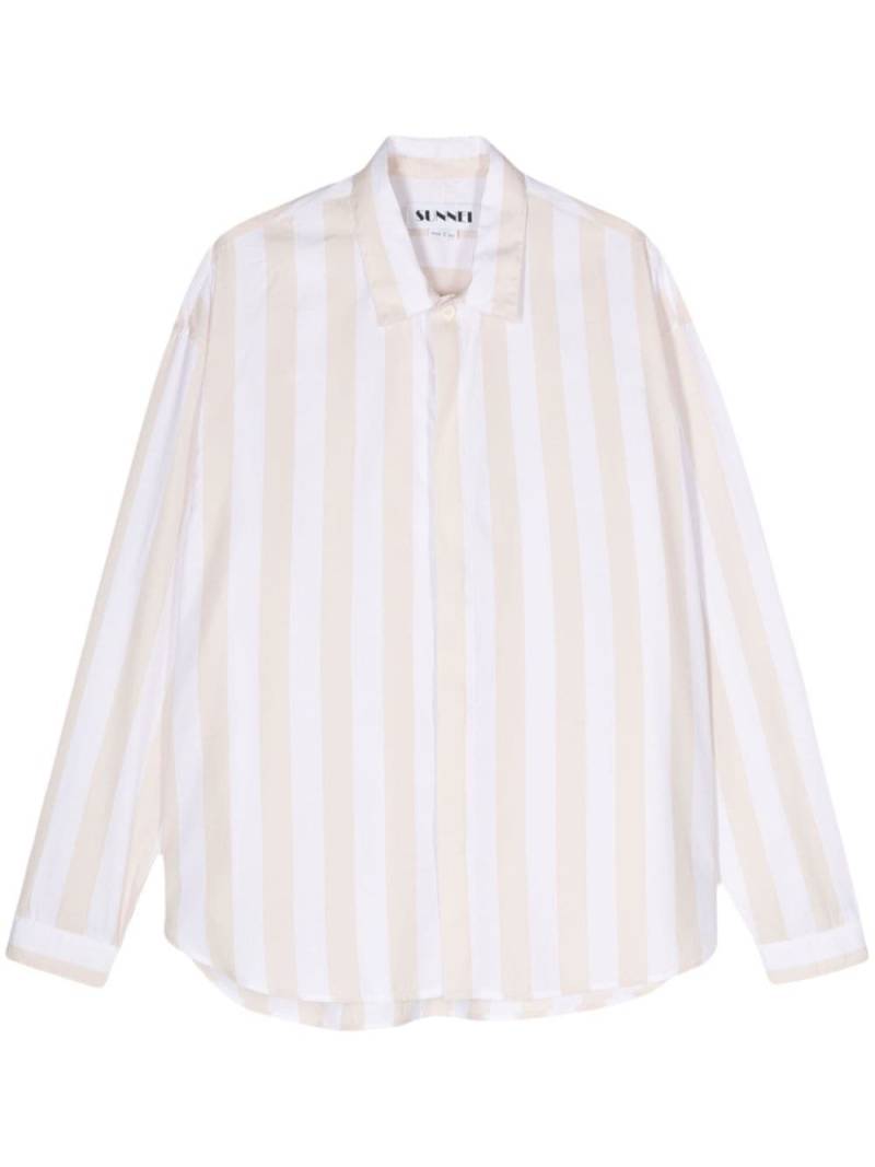 Sunnei striped cotton shirt - Neutrals von Sunnei