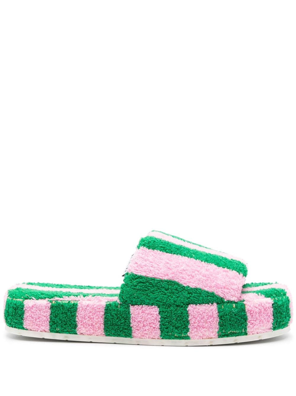 Sunnei striped cotton slippers - Pink von Sunnei