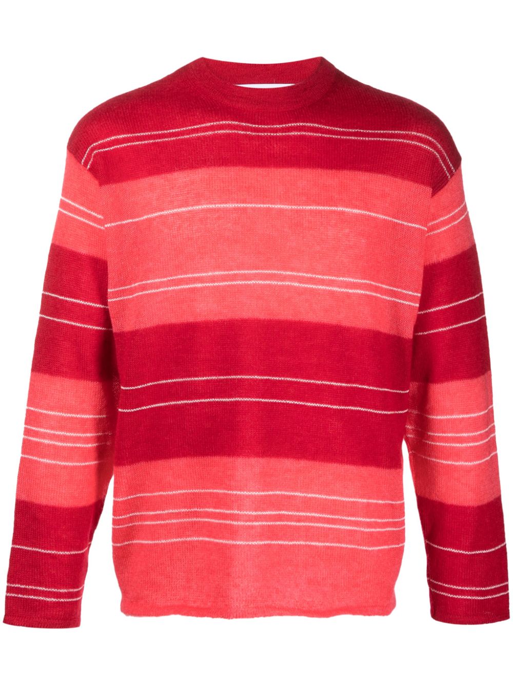 Sunnei striped patterned intarsia-knit jumper - Red von Sunnei