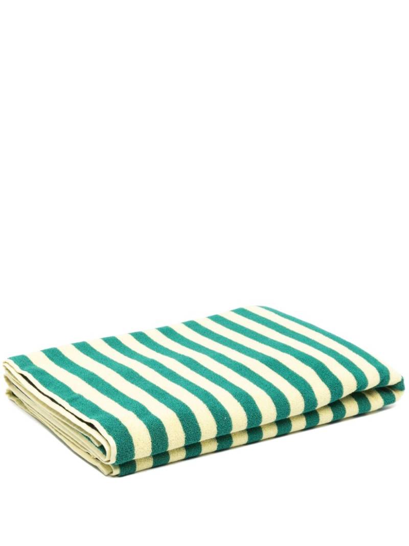 Sunnei striped reversible cotton beach towel - Black von Sunnei