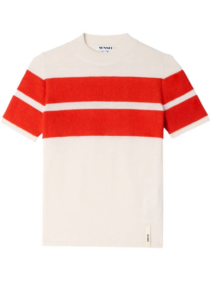 Sunnei striped short-sleeve T-shirt - White von Sunnei