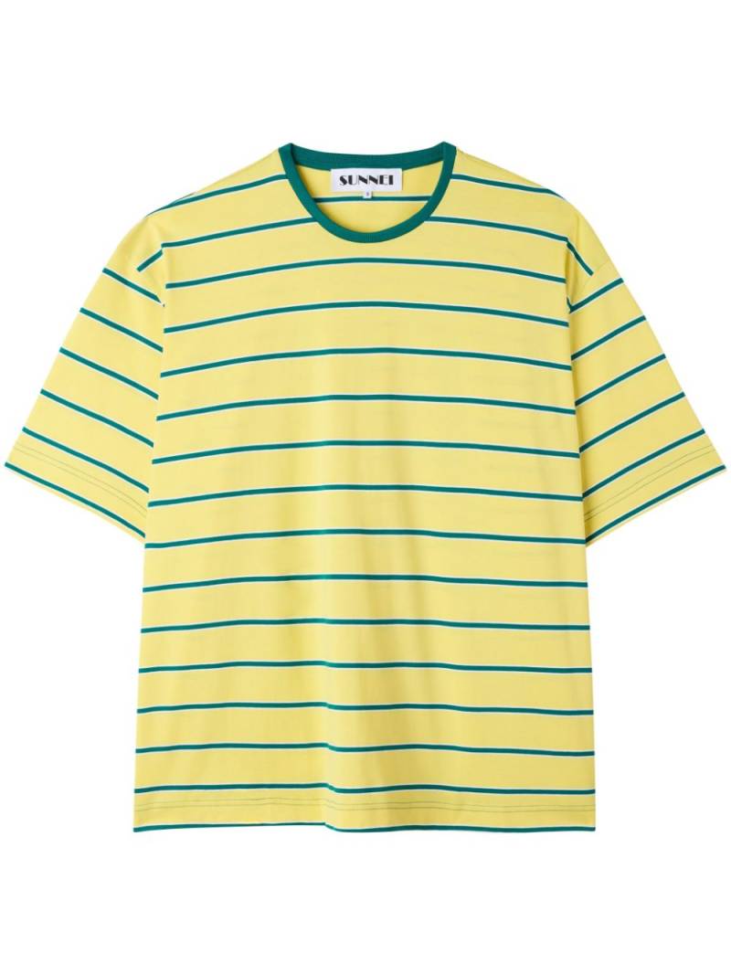 Sunnei striped t-shirt - Yellow von Sunnei