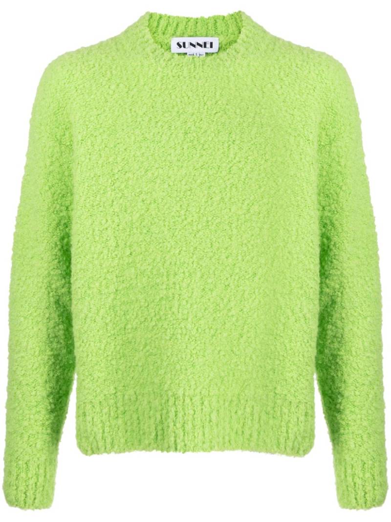 Sunnei tweed knitted jumper - Green von Sunnei