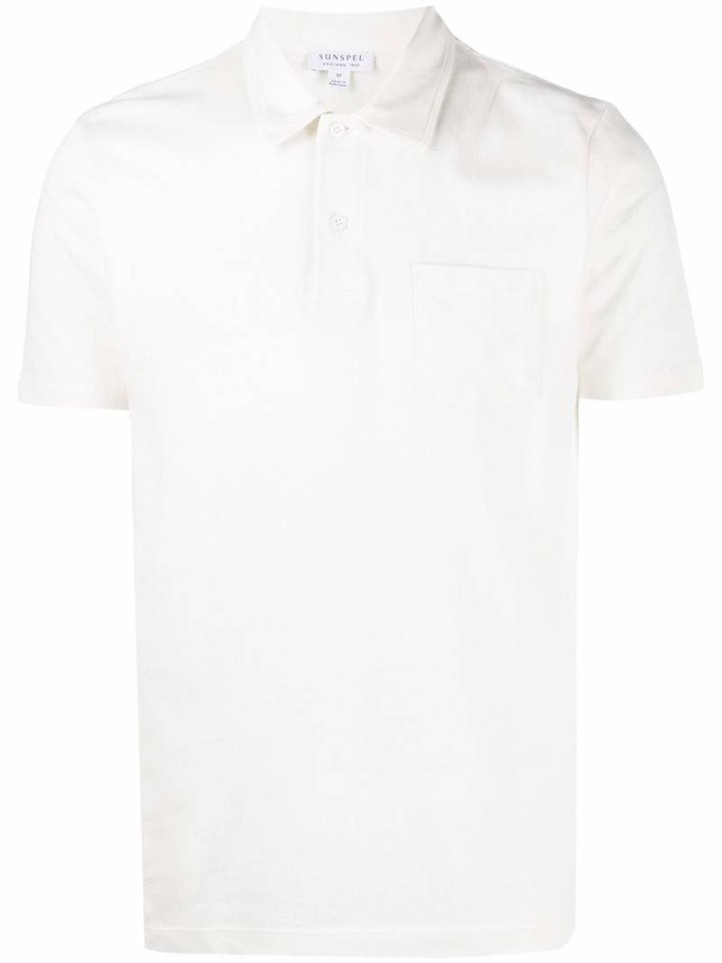 Sunspel Riviera patch-pocket polo shirt - Yellow von Sunspel