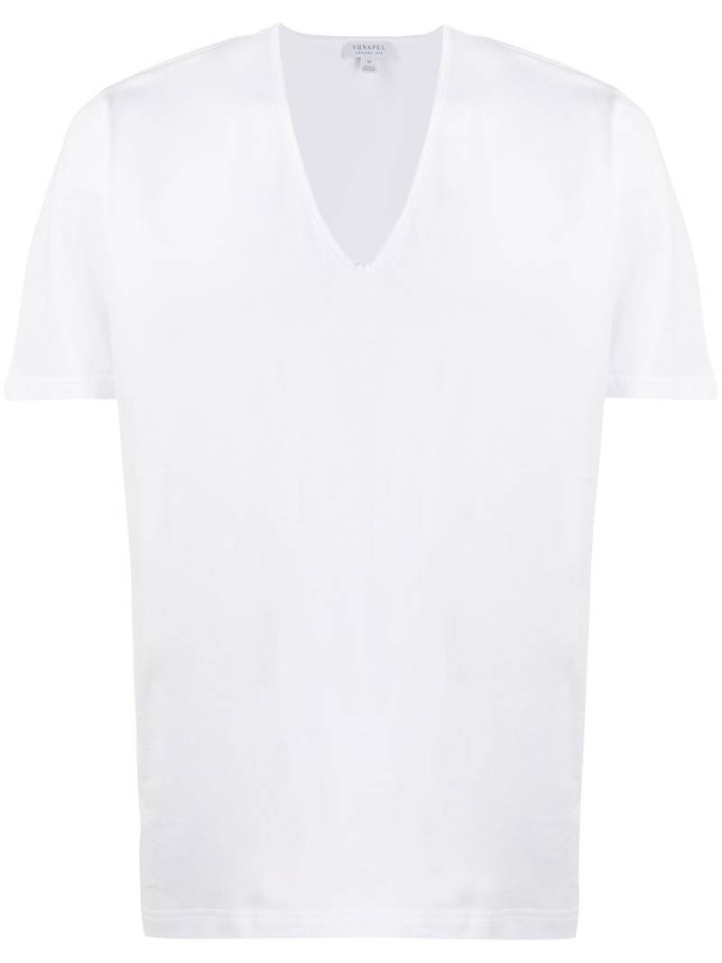 Sunspel V-neck T-shirt - White von Sunspel