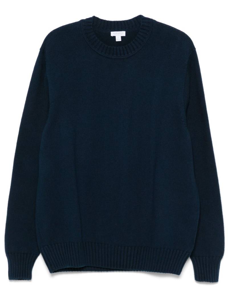 Sunspel cotton crew-neck sweater - Blue von Sunspel