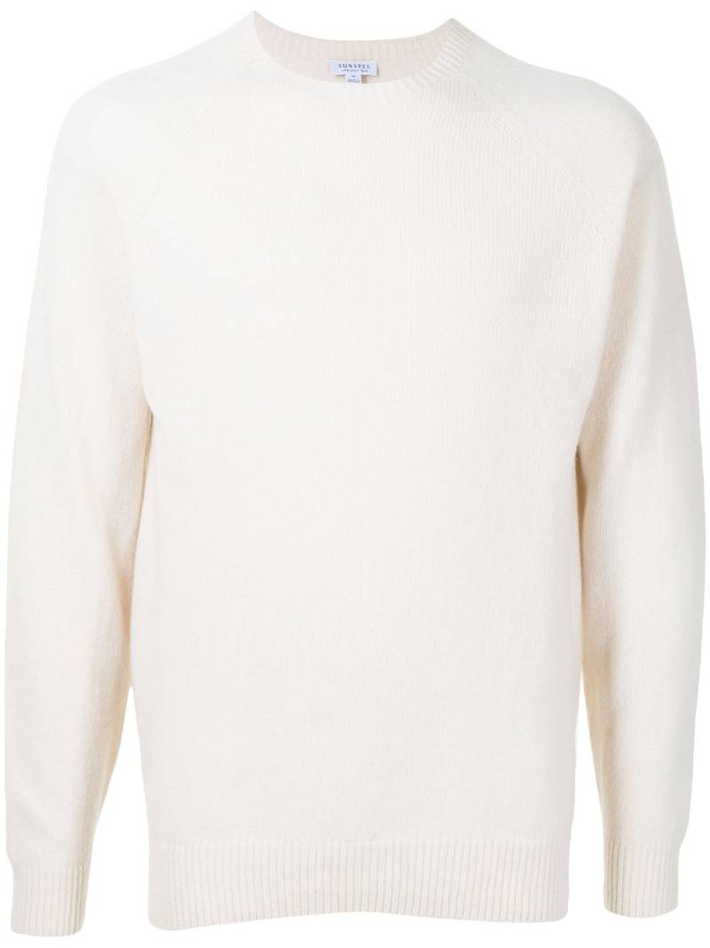 Sunspel crew-neck wool jumper - White von Sunspel