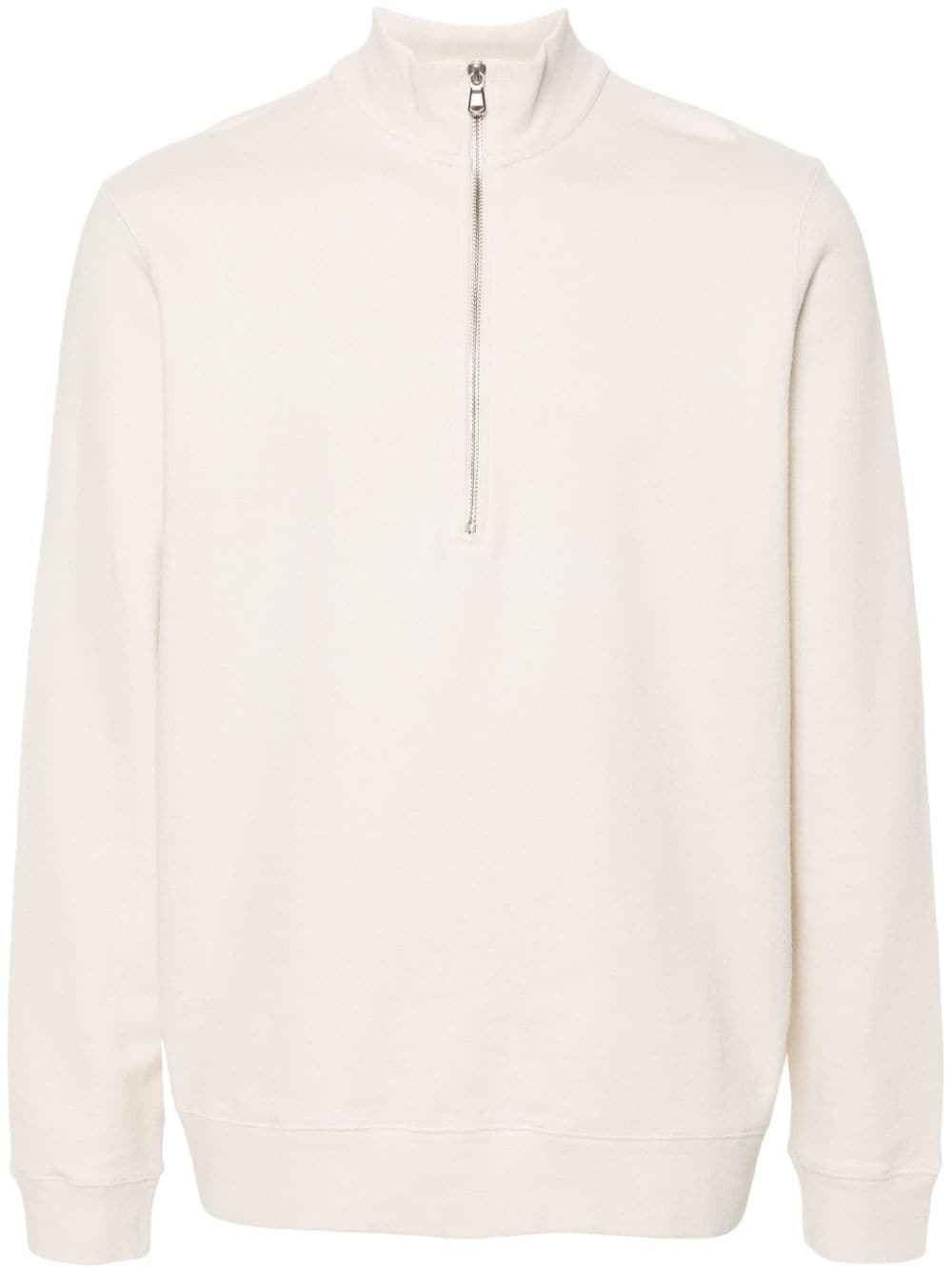 Sunspel half-zipped cotton sweatshirt - Neutrals von Sunspel