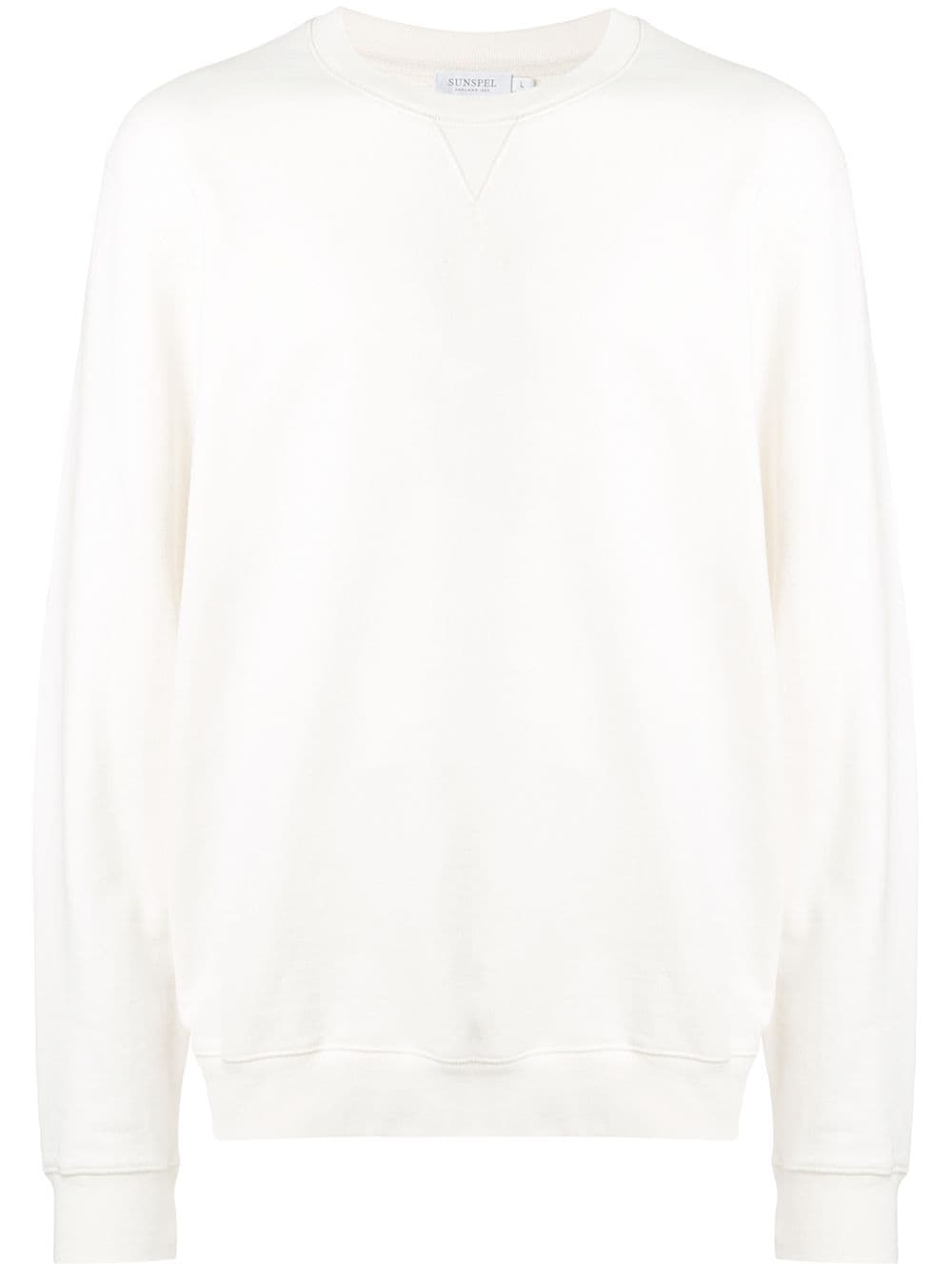 Sunspel long-sleeve crewneck sweatshirt - White von Sunspel