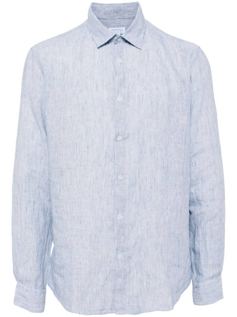 Sunspel long-sleeve linen shirt - White von Sunspel