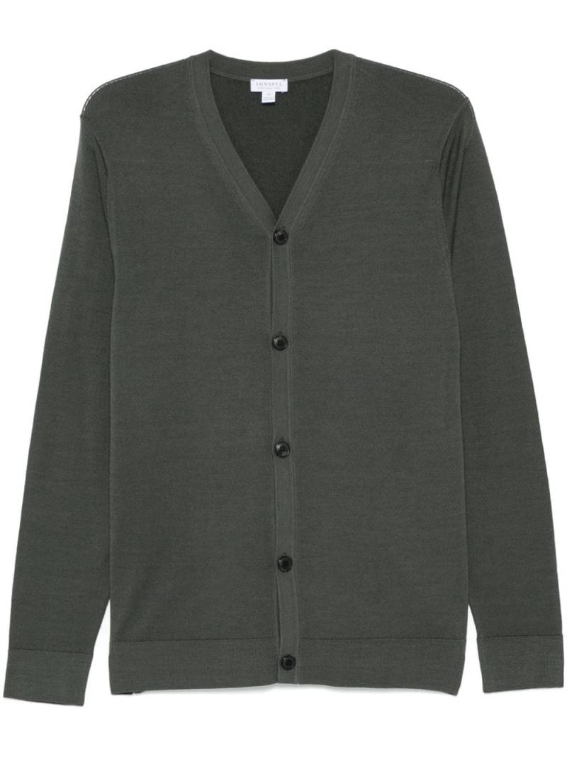 Sunspel merino-wool cardigan - Green von Sunspel