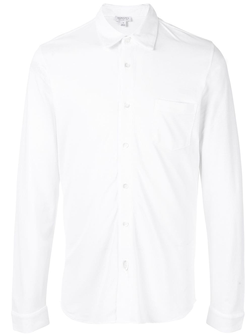 Sunspel pique relaxed shirt - White von Sunspel