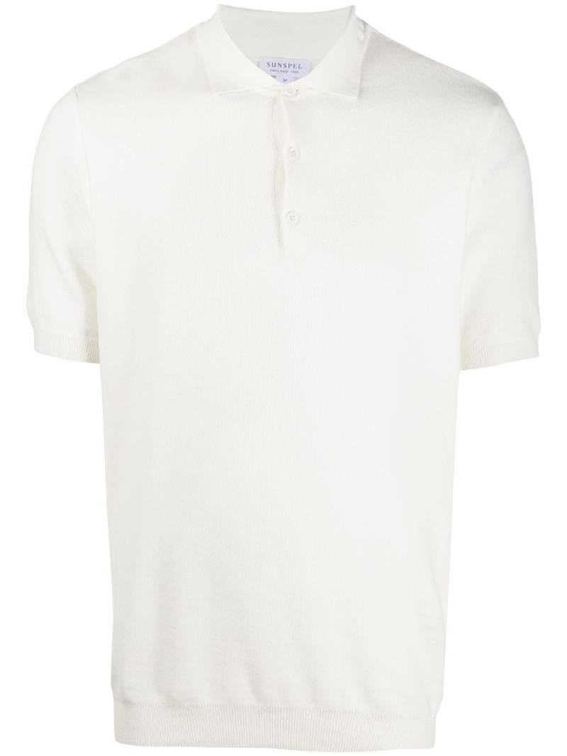 Sunspel plain polo shirt - White von Sunspel