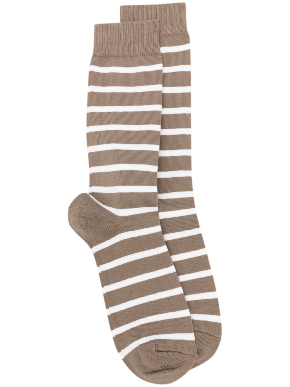 Sunspel striped ankle socks - Brown von Sunspel