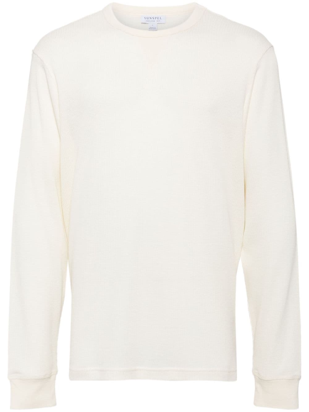 Sunspel waffle-knit cotton T-shirt - Neutrals von Sunspel
