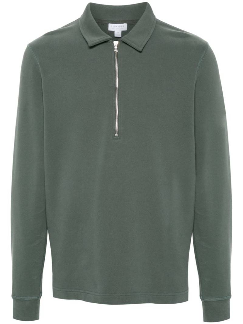 Sunspel zip sweatshirt - Green von Sunspel