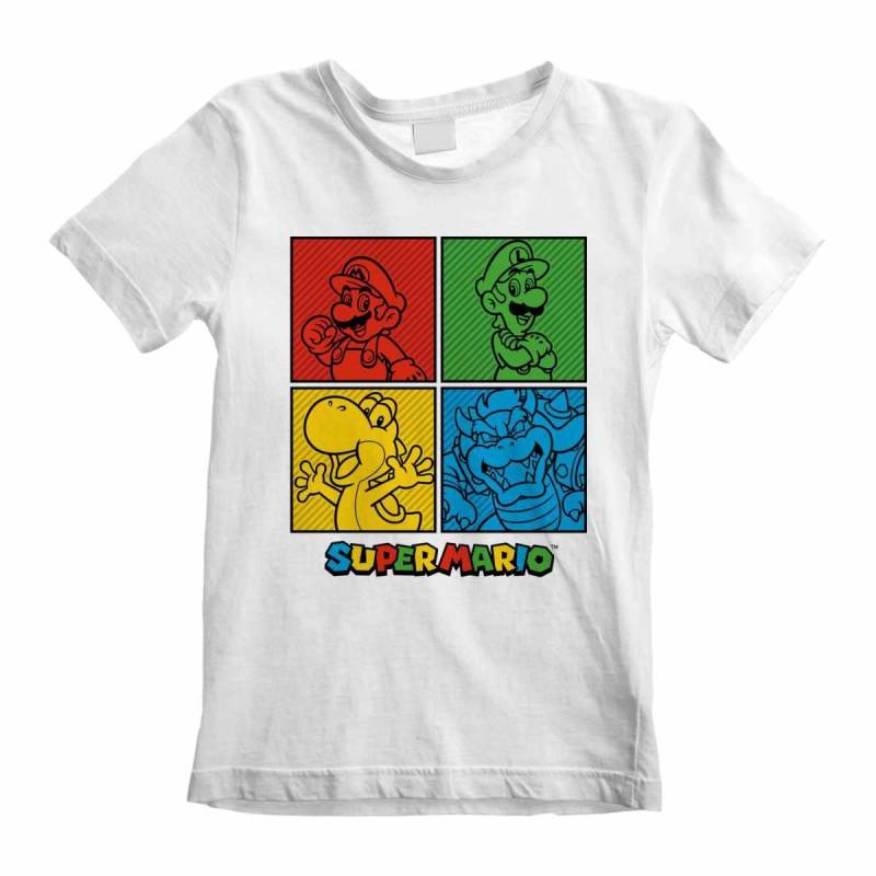 Super Mario - TShirt, 104, Weiss von Super Mario