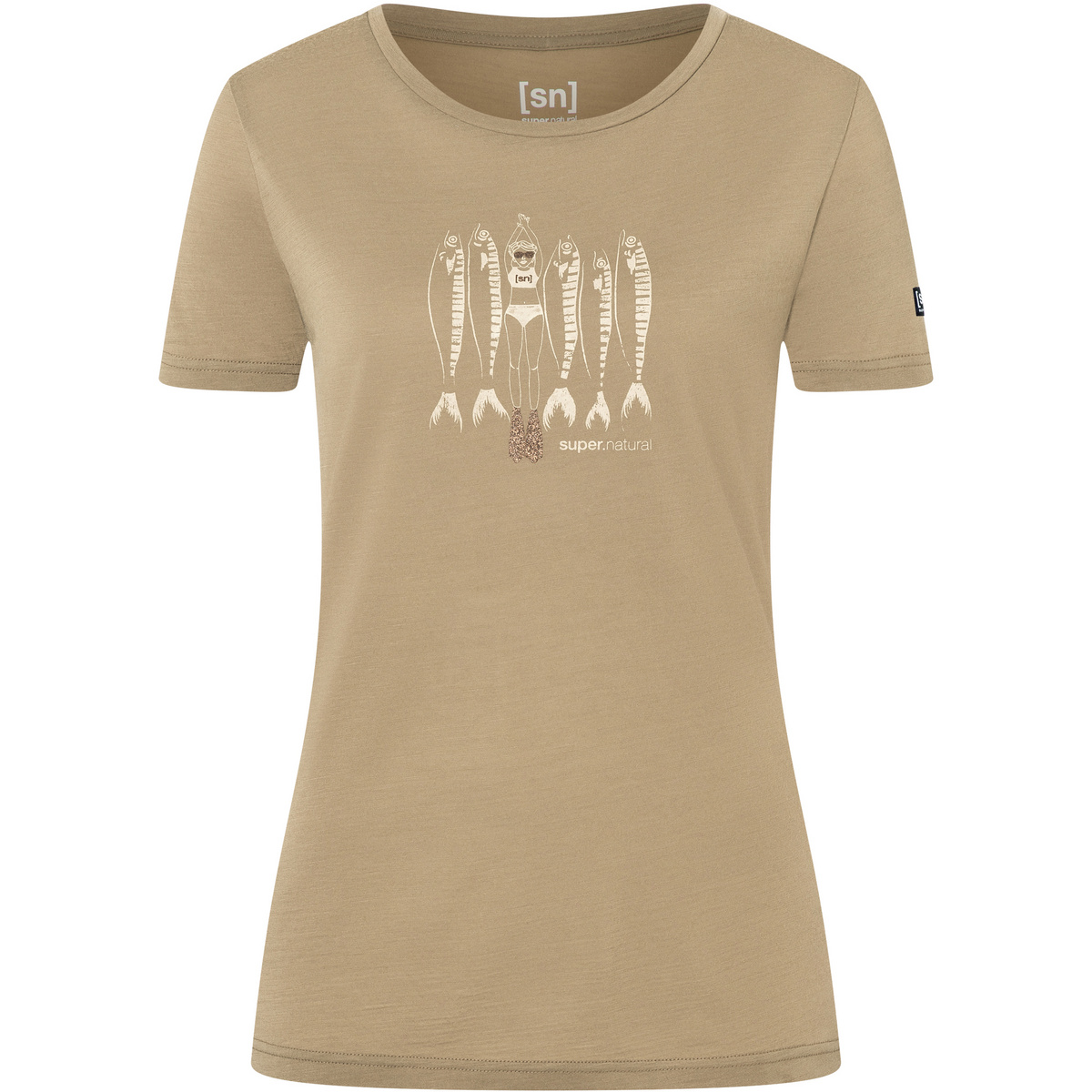 Super.Natural Damen Copper Sardine T-Shirt von Super.Natural