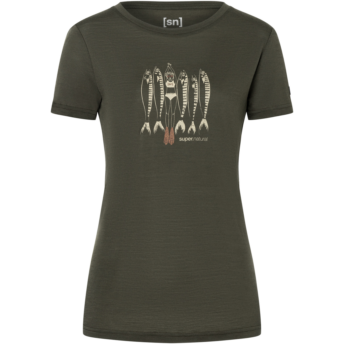 Super.Natural Damen Copper Sardine T-Shirt von Super.Natural