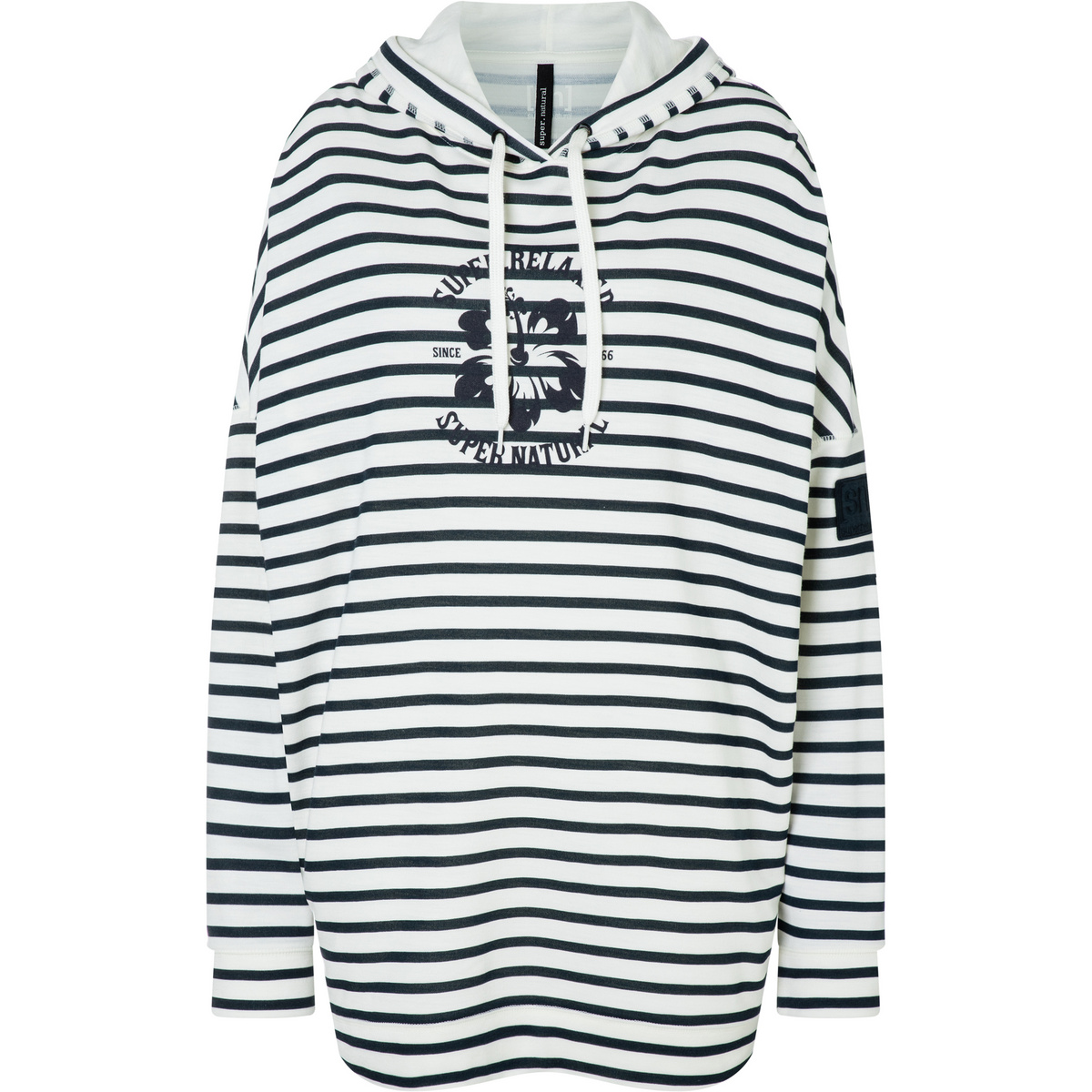Super.Natural Damen Feel Good Stripe Hibiskus Bio Hoodie Super.Natural Damen Feel Good Stripe Hibiskus Bio Hoodie von Super.Natural