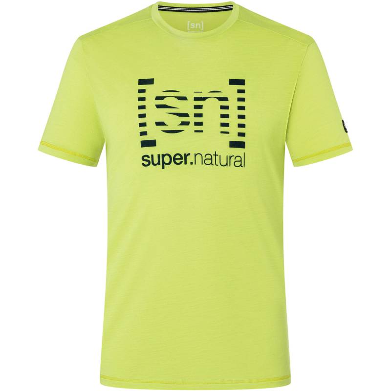 Super.Natural Herren Grid Logo T-Shirt von Super.Natural