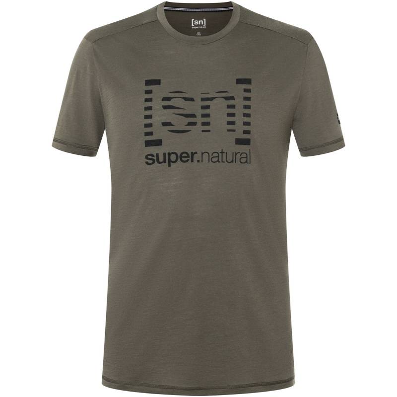 Super.Natural Herren Grid Logo T-Shirt von Super.Natural