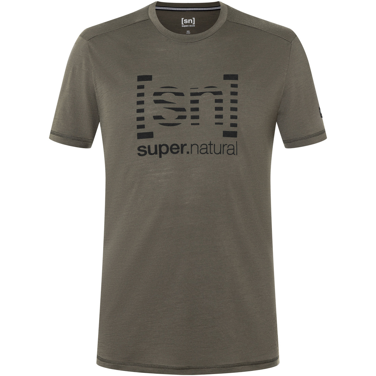 Super.Natural Herren Grid Logo T-Shirt von Super.Natural