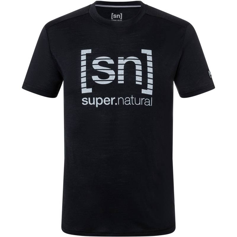 Super.Natural Herren Grid Logo T-Shirt von Super.Natural