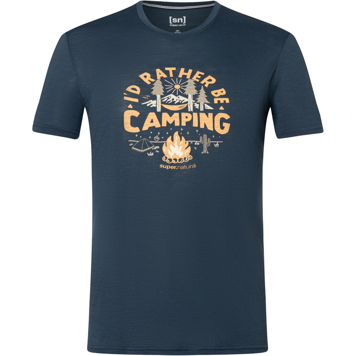 Super.Natural Herren No Glamping T-Shirt von Super.Natural