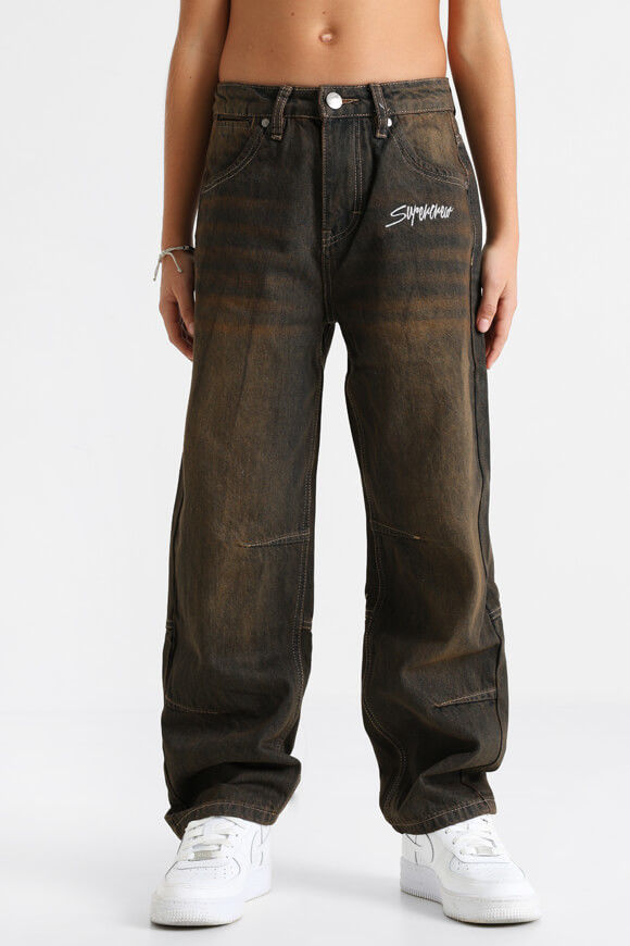 Supercrew Baggy Fit Jeans | Schwarz + Braun | Jungen  | 10 von Supercrew