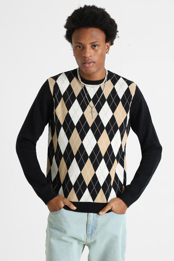 Supercrew Feinstrickpullover | Schwarz + Beige + Offwhite | Herren | XL Supercrew Feinstrickpullover | Schwarz + Beige + Offwhite | Herren | XL von Supercrew
