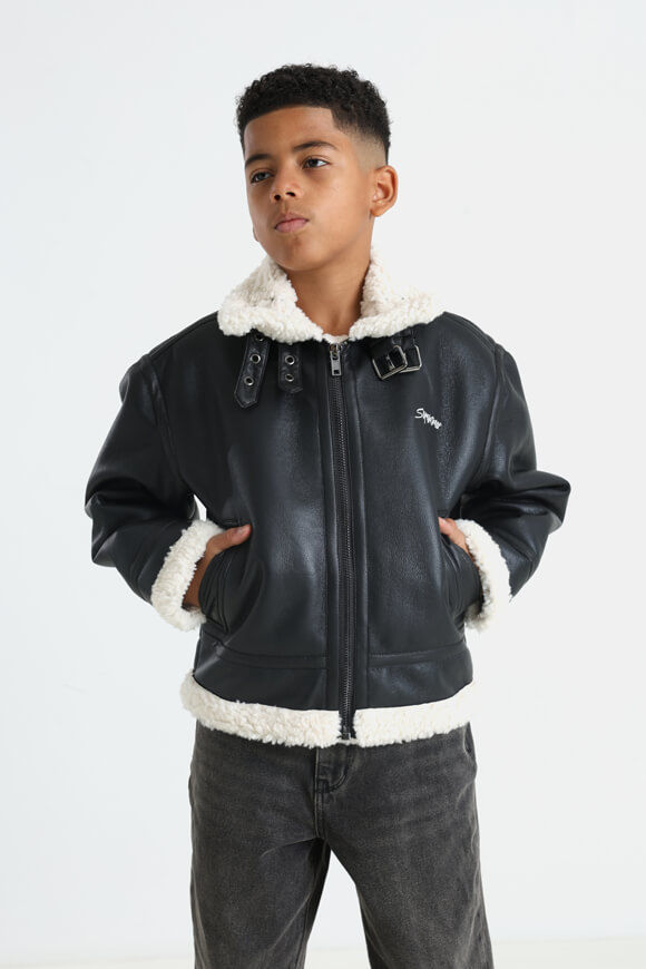 Supercrew Shearling Jacke | Schwarz | Jungen  | 10 von Supercrew